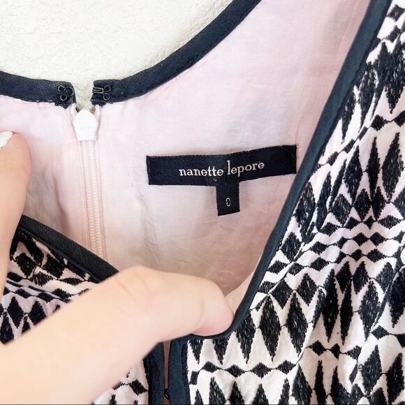 Nanette Lepore Black Pink Dress Sleeveless Size 0 y2k Vintage 2000s - Picture 6 of 10